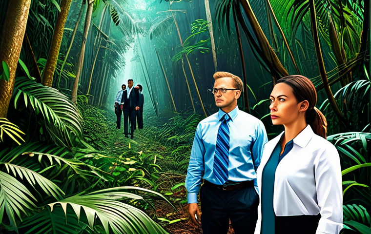 Overcoming Expectations vs. Reality**

"A diverse team of professionals in modest business attire navigating a dense jungle, representing the challenges of real-world project management, with a faded blueprint map in the background. Fully clothed, appropriate content, safe for work, perfect anatomy, natural proportions, professional digital art, high quality, dynamic composition, vibrant colors, depicting problem-solving and adaptability."

**