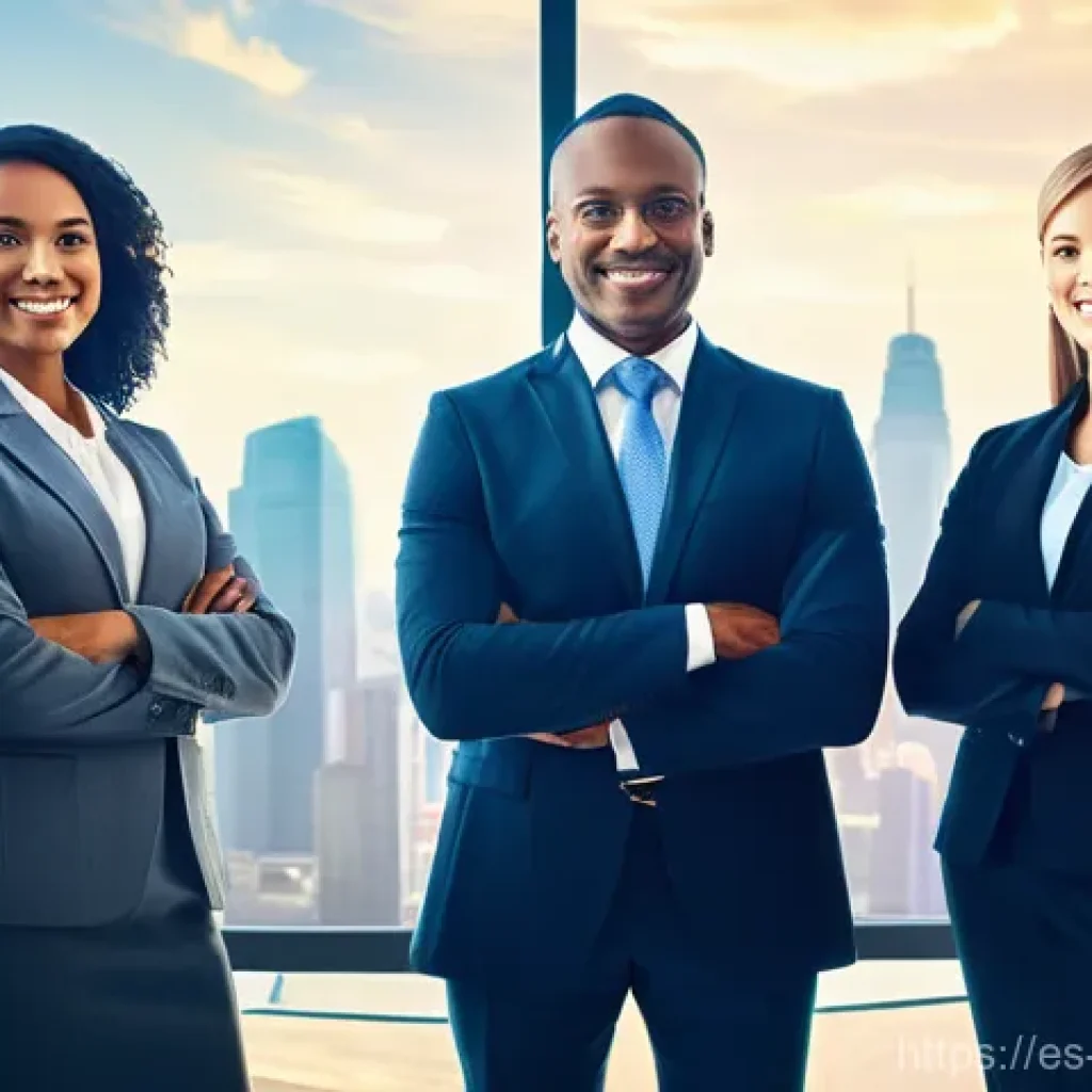 위험관리 실무 관련 법적 책임 - **Prompt:** A diverse group of professional business individuals, smartly dressed in business attire...